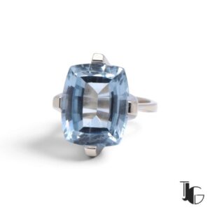 Bague aigue-marine vintage – joaillerie guerin nantes
