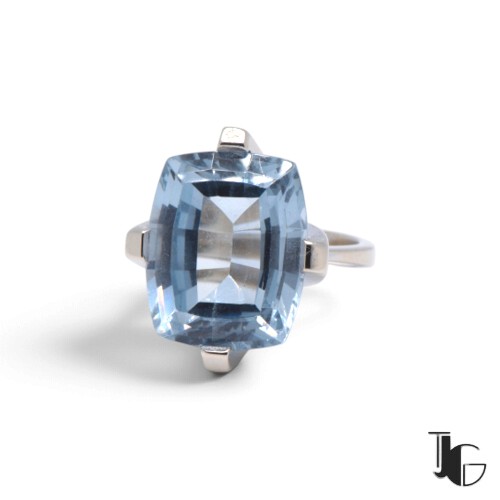 Bague aigue-marine vintage – joaillerie guerin nantes