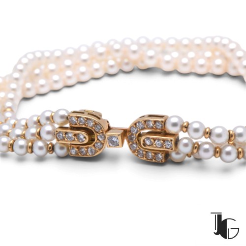 Bracelet perles diamants Art déco – joaillerie guerin nantes