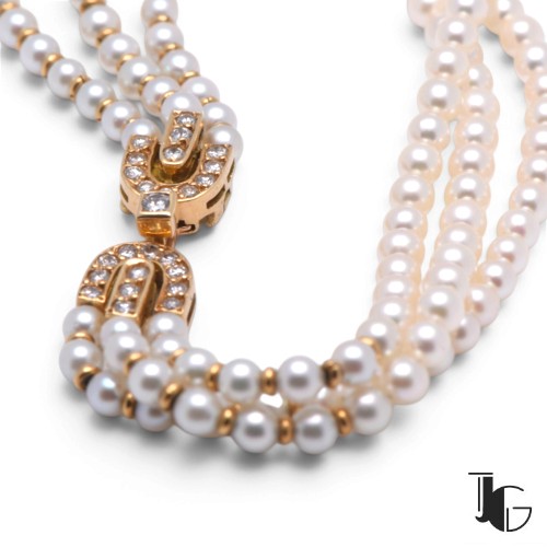r599 4 Bracelet perles diamants Art déco – bijoux nantes – joaillerie guerin nantes