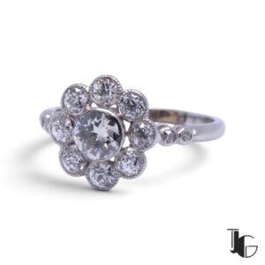 Bague Art déco diamants clos – joaillerie guerin nantes