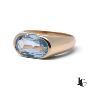 Bague topaze serti demi-clos – joaillerie guerin nantes