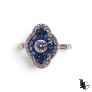 Bague Art déco saphirs – joaillerie guerin nantes