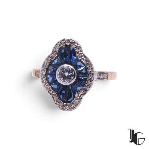 Bague Art déco saphirs – joaillerie guerin nantes
