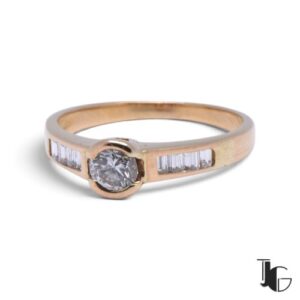 Bague diamant et baguettes – joaillerie guerin nantes